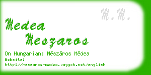 medea meszaros business card