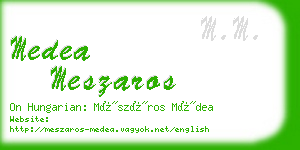 medea meszaros business card